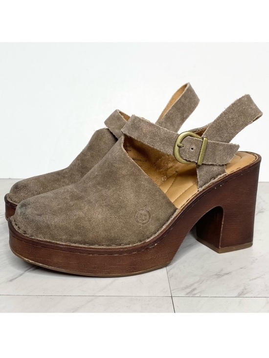 Born Shoes - Born Devlyn Gray Heeled Clog 6M